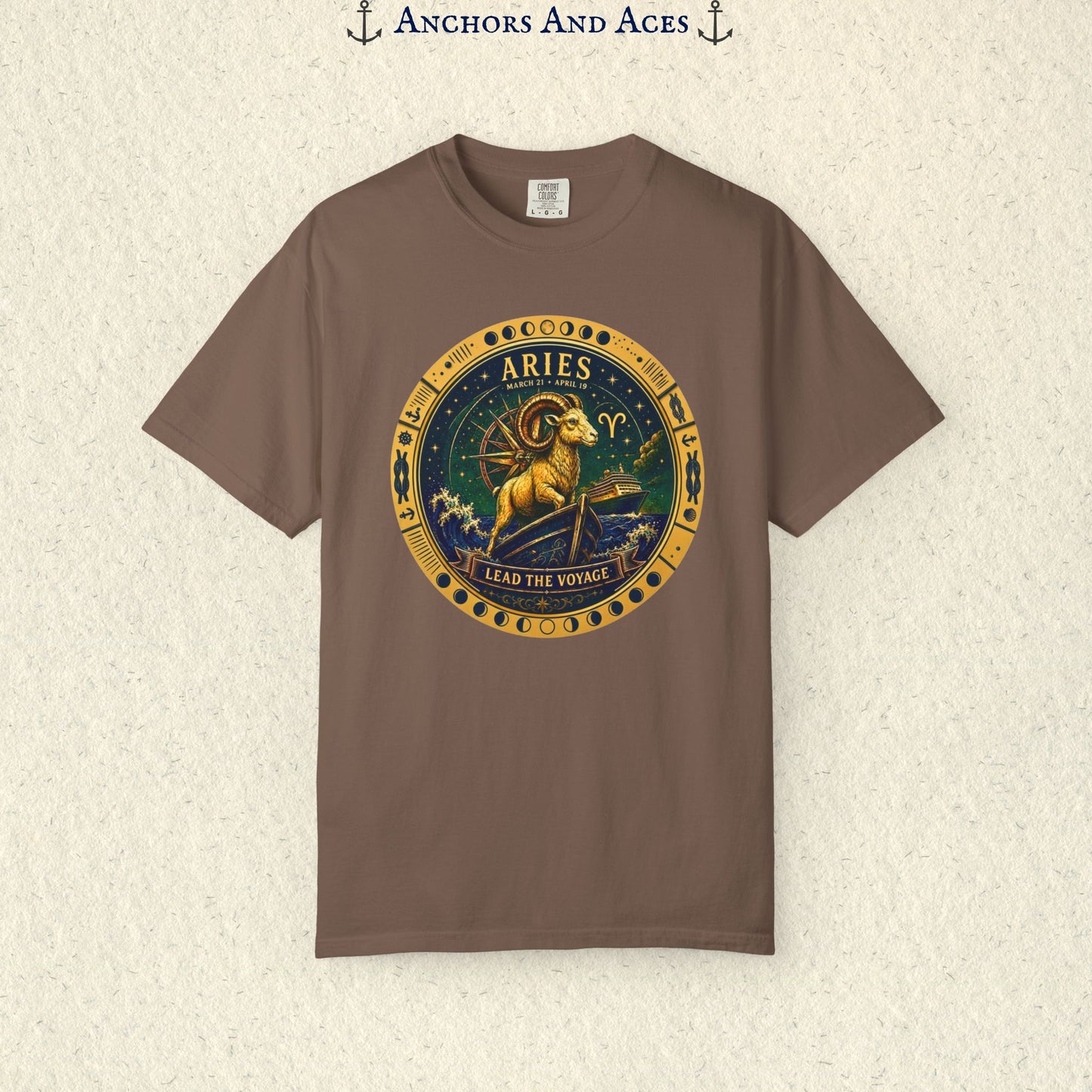 Aries Zodiac Shirt | Celestial Seas – Lead the Voyage