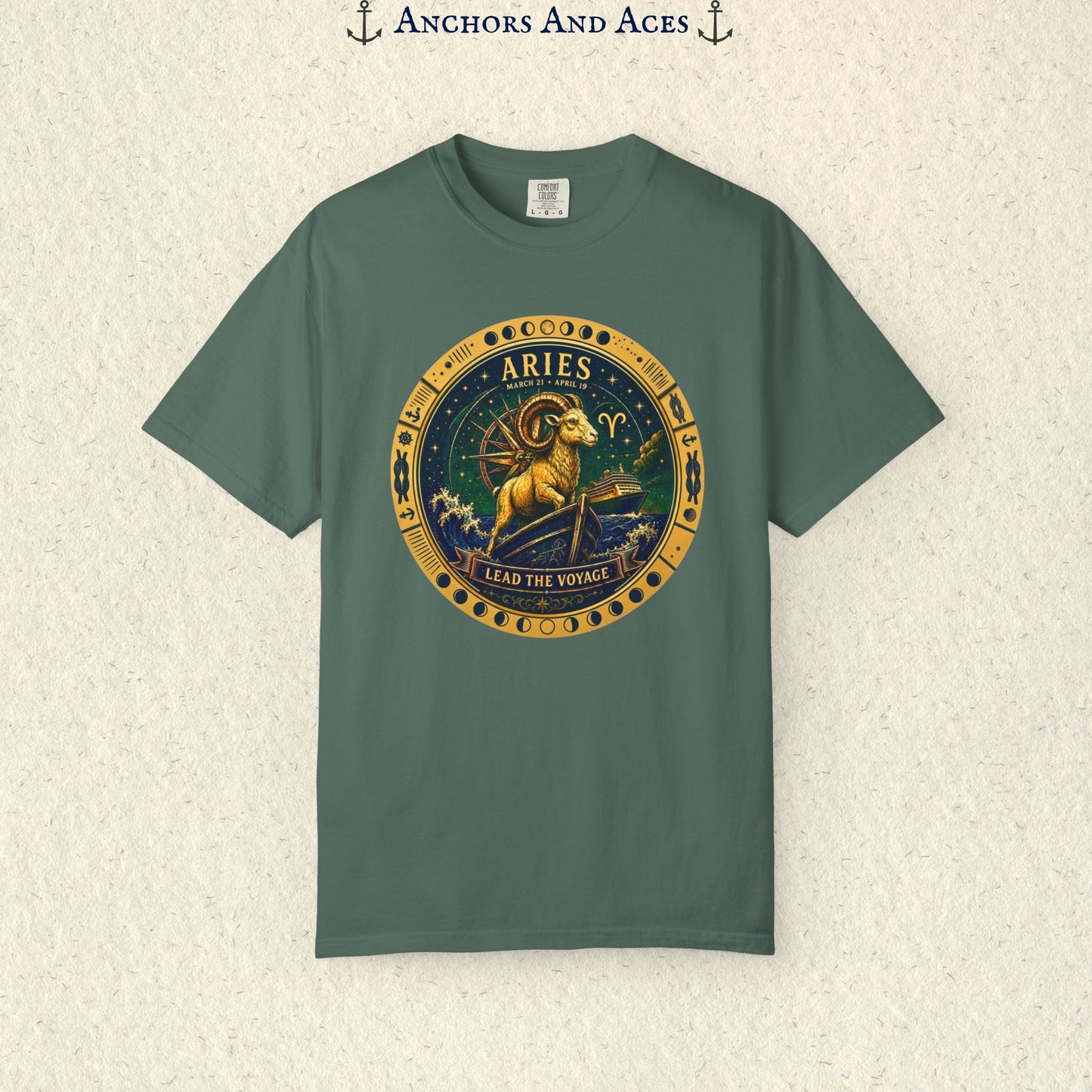 Aries Zodiac Shirt | Celestial Seas – Lead the Voyage