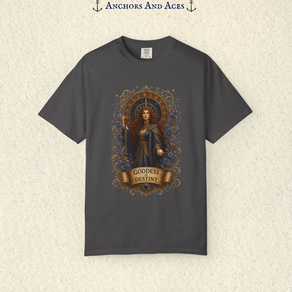 Goddess of Destiny Shirt| Art Nouveau Casino Graphic Tee| Vintage Lucky Gambling T-Shirt