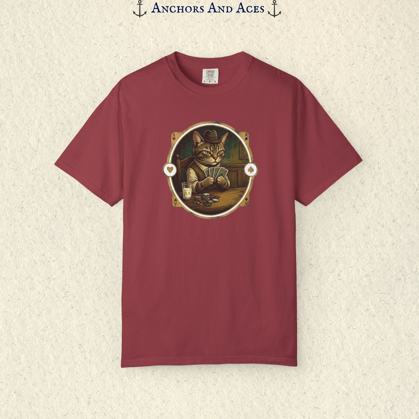 Vintage Poker Cat Shirt | Funny Casino Cat Graphic Tee