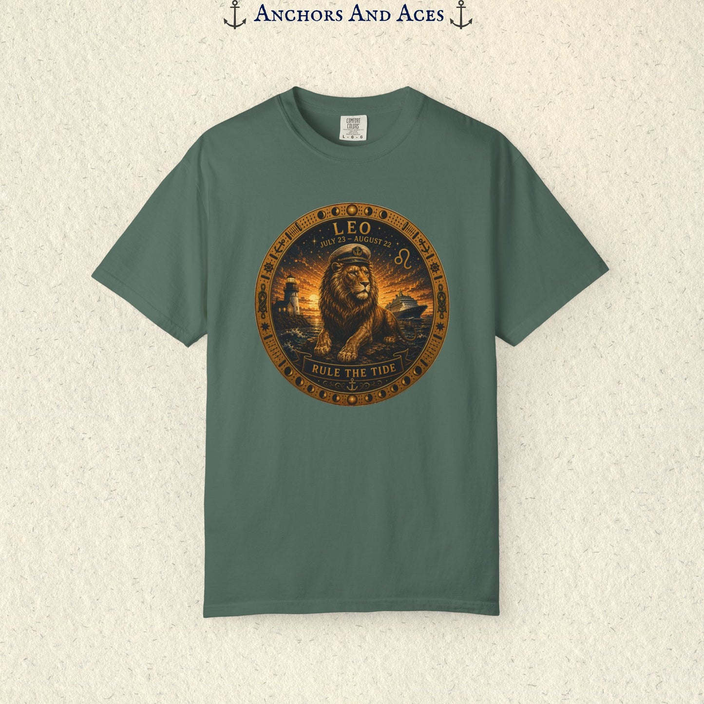 Leo Zodiac Shirt | Celestial Seas - Rule the Tide
