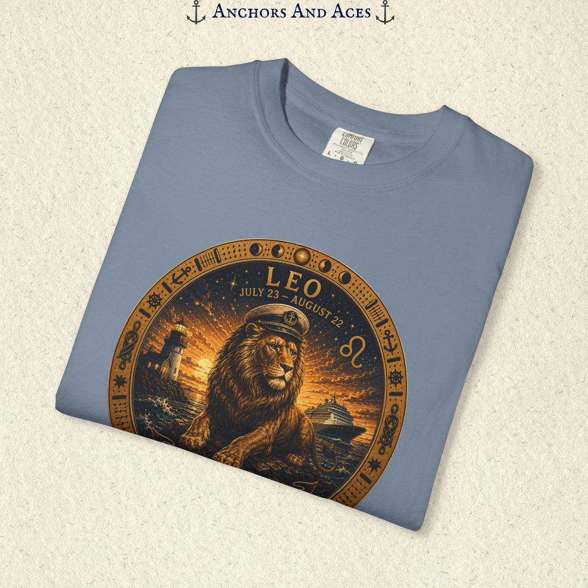 Leo Zodiac Shirt | Celestial Seas - Rule the Tide