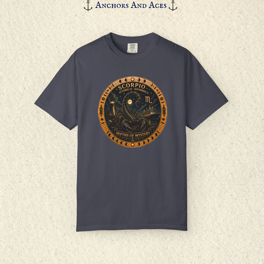 Scorpio Zodiac Shirt | Celestial Seas – Depths of Mystery