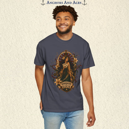Goddess of Luck | Art Nouveau Casino Tee | Comfort Colors 1717