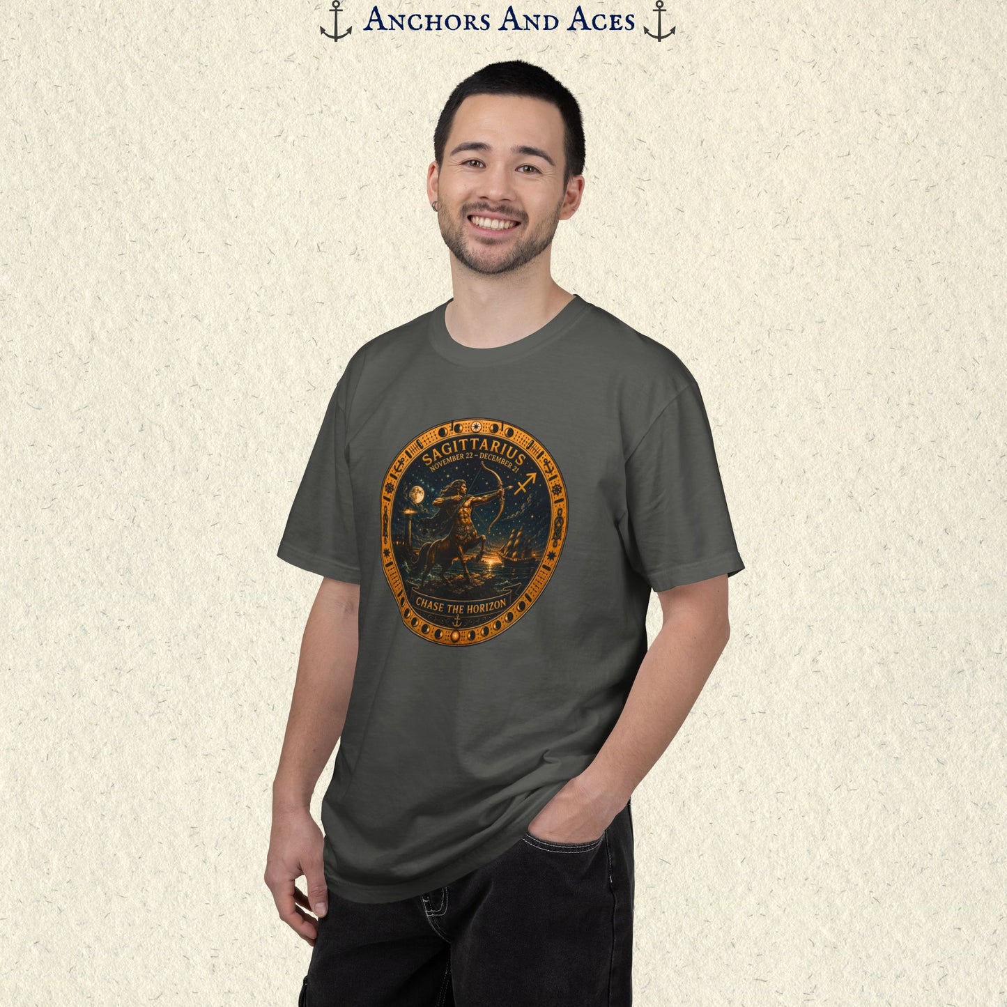 Sagittarius Zodiac Shirt | Celestial Seas – Chase The Horizon