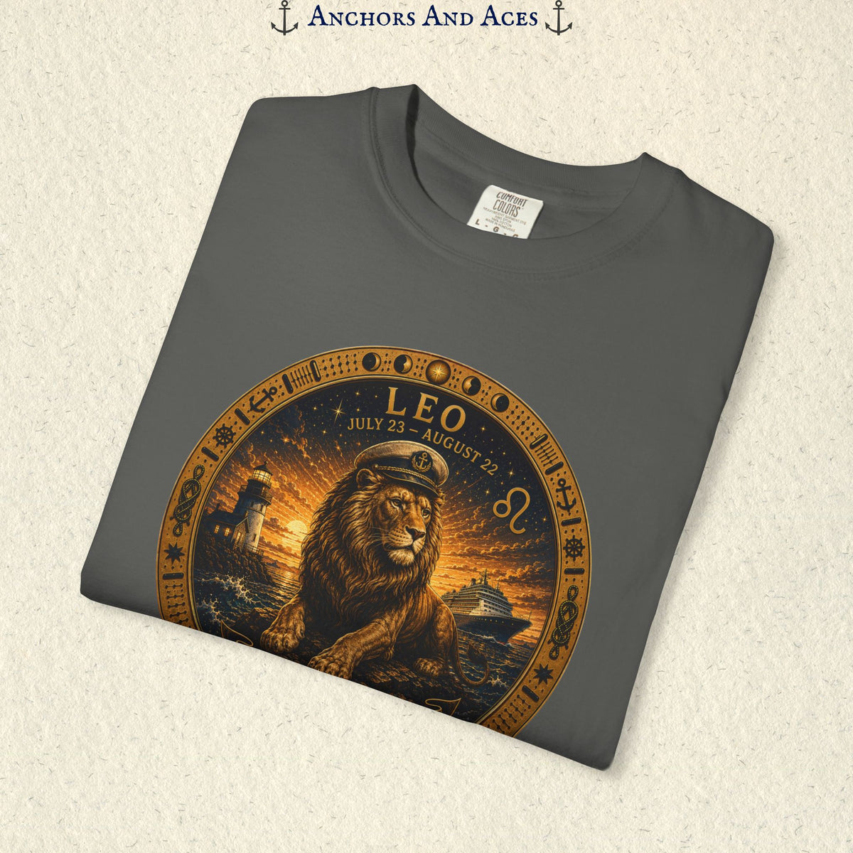 Leo Zodiac Shirt | Celestial Seas - Rule the Tide