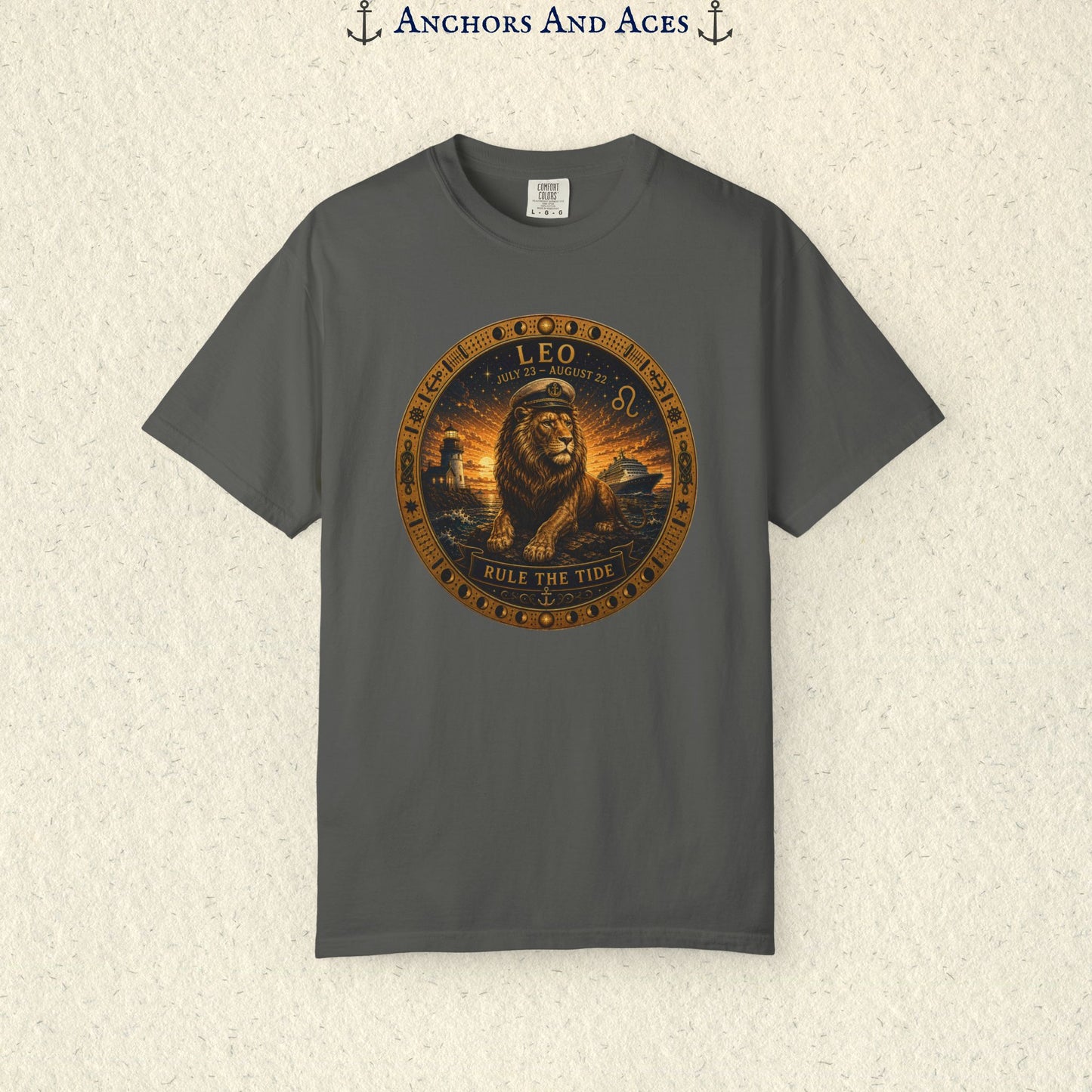 Leo Zodiac Shirt | Celestial Seas - Rule the Tide