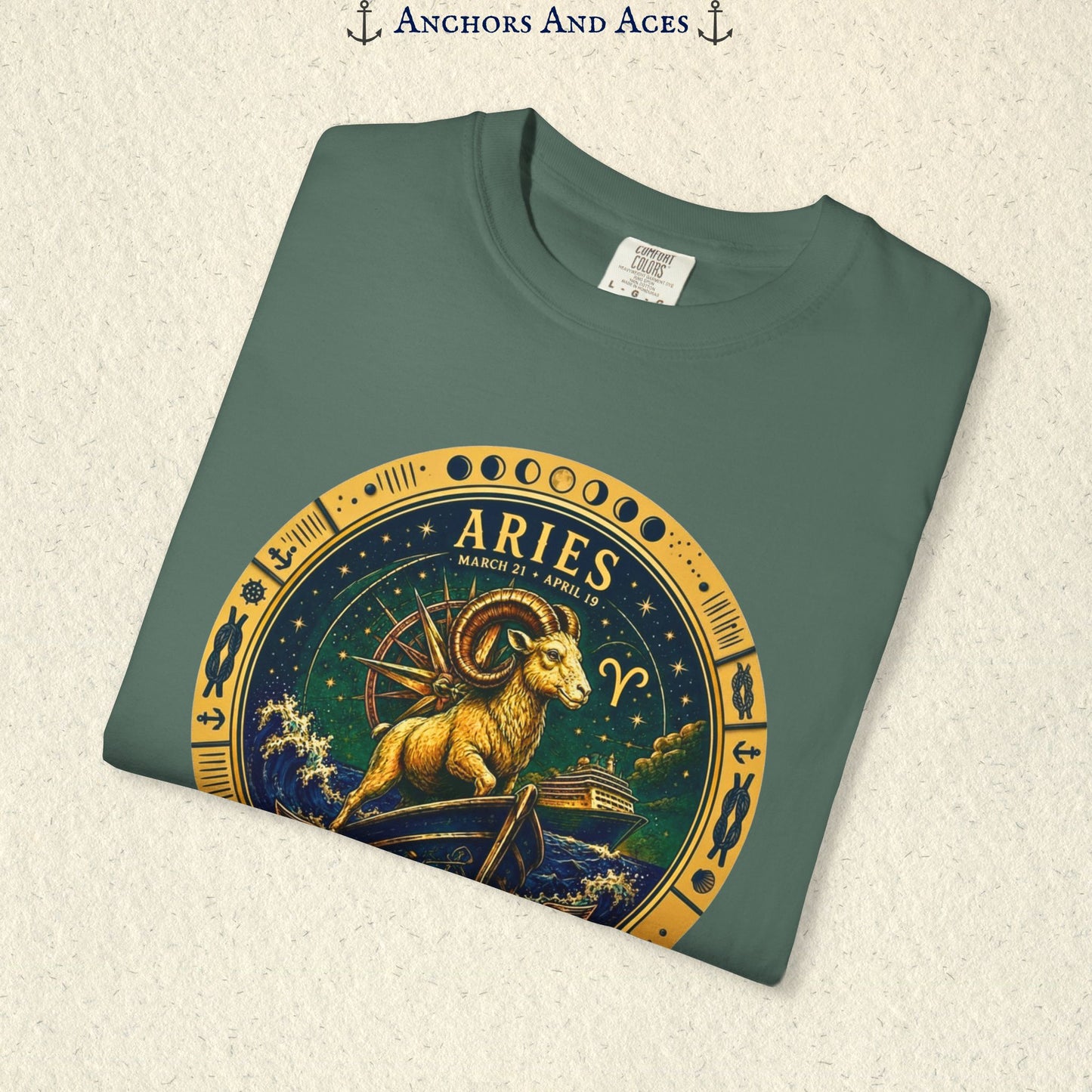 Aries Zodiac Shirt | Celestial Seas – Lead the Voyage