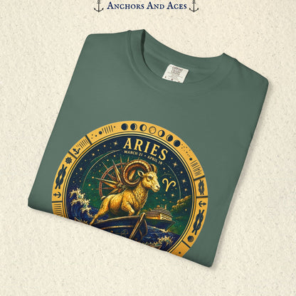 Aries Zodiac Shirt | Celestial Seas – Lead the Voyage