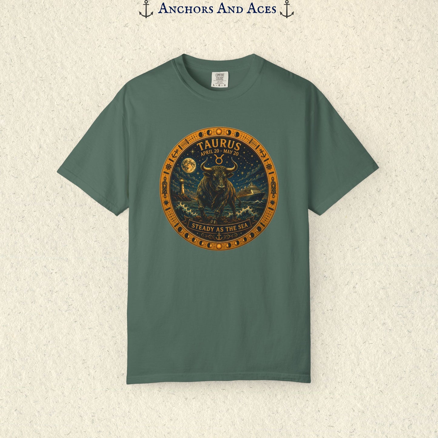 Taurus Zodiac Shirt |Celestial Seas - Steady as the Sea