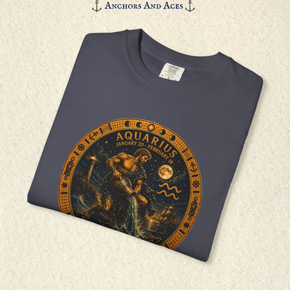 Aquarius Zodiac Shirt | Celestial Seas - Flow With Purpose
