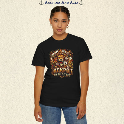 Jackpot Lion | Bold Casino Graphic Tee