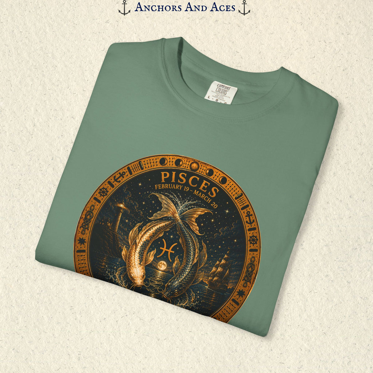 Pisces Zodiac Shirt | Celestial Seas - Drifting With The Tide