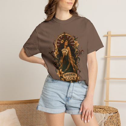 Goddess of Luck | Art Nouveau Casino Tee | Comfort Colors 1717
