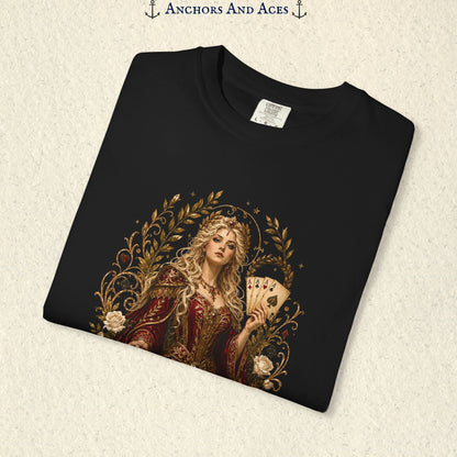 Art Nouveau Casino Graphic Tee| Goddess of Victory| Vintage Lucky Gambling T-Shirt