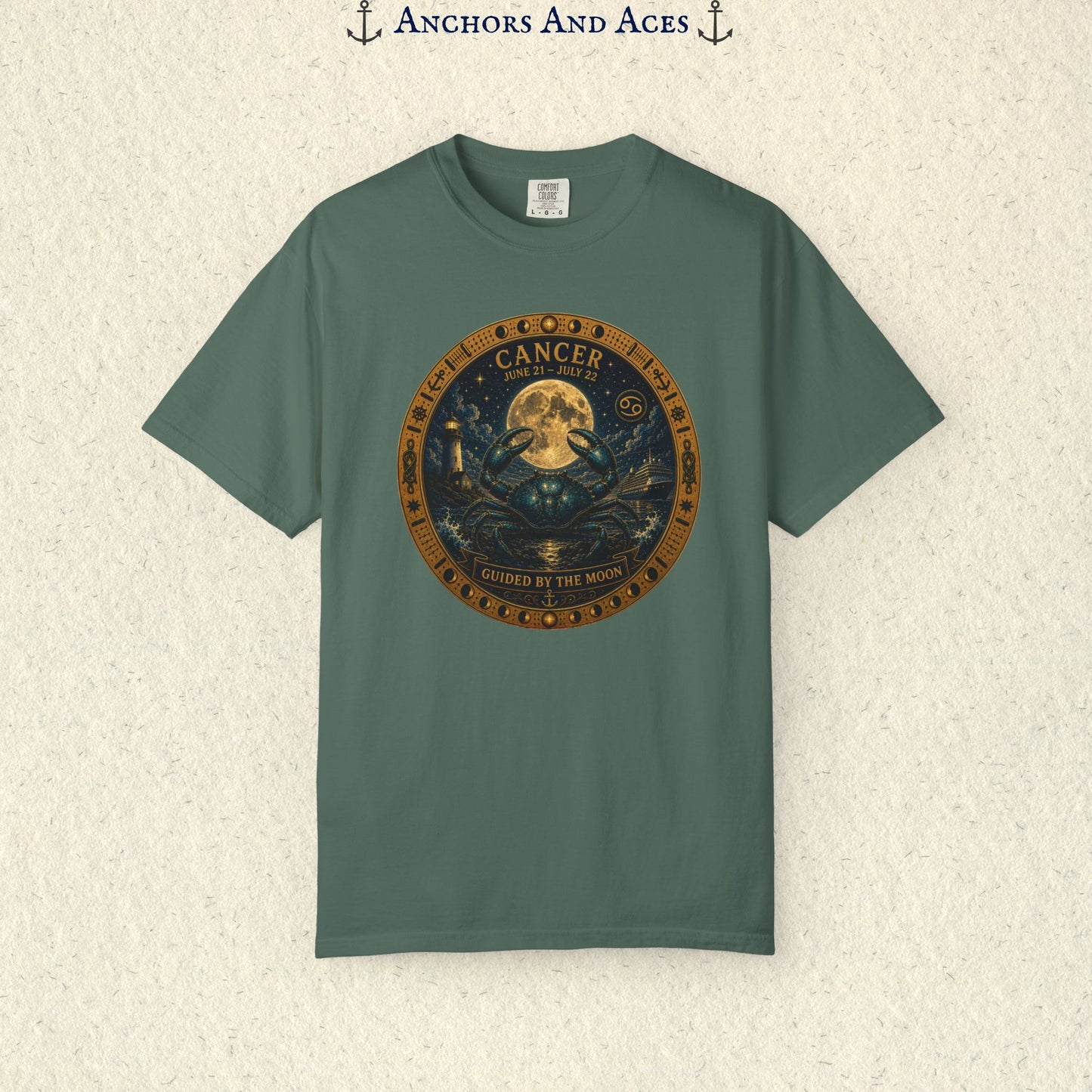 Cancer Zodiac Shirt | Celestial Seas- Guided by the Moon