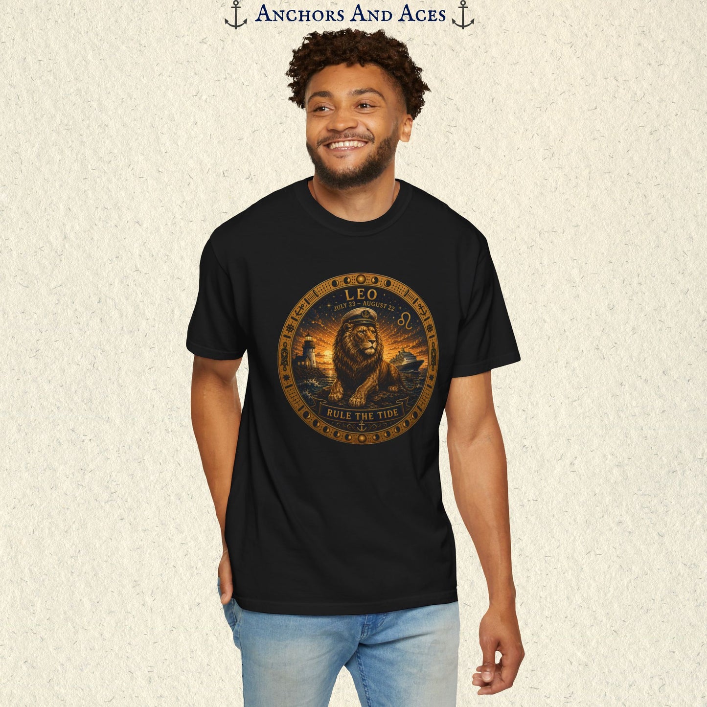 Leo Zodiac Shirt | Celestial Seas - Rule the Tide