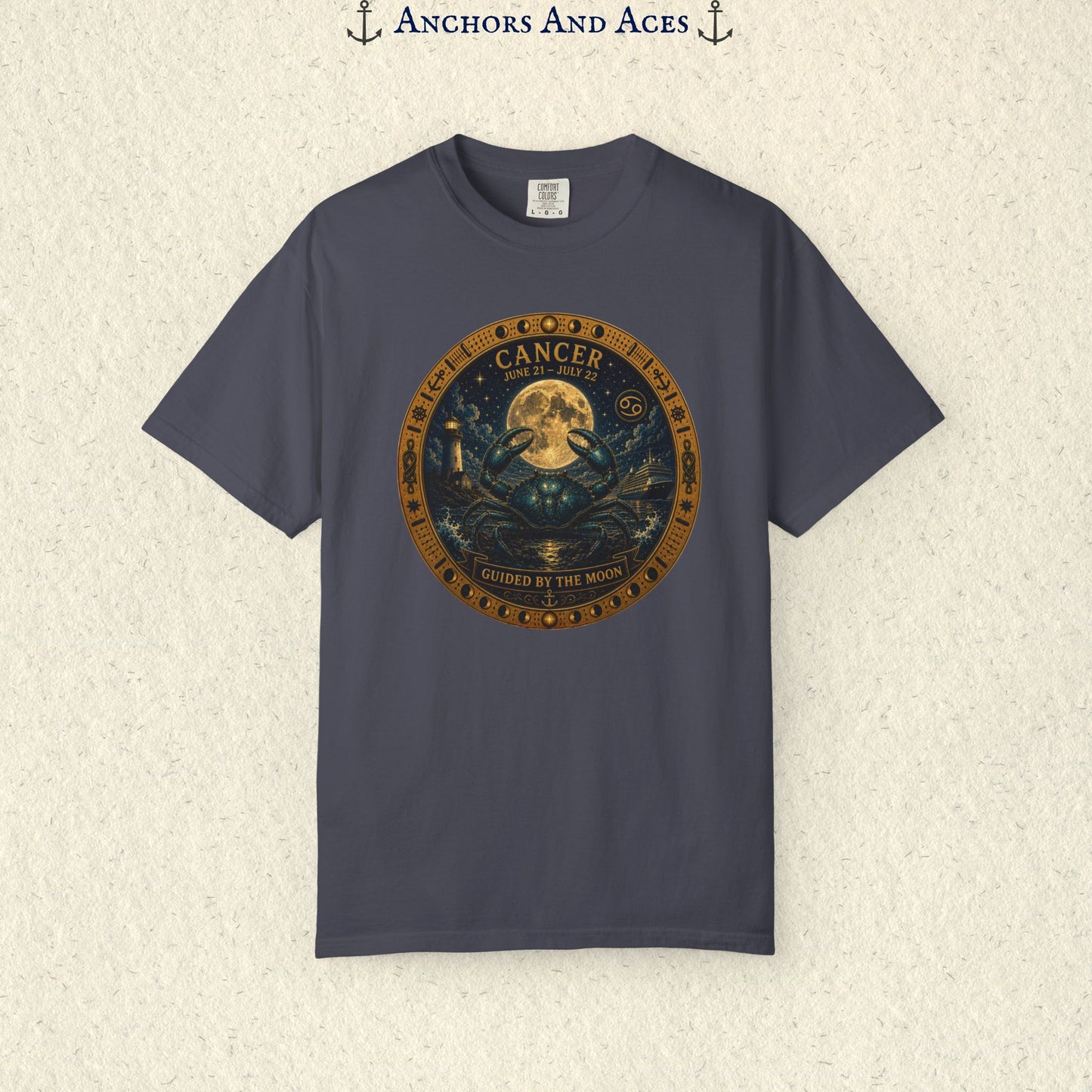 Cancer Zodiac Shirt | Celestial Seas- Guided by the Moon