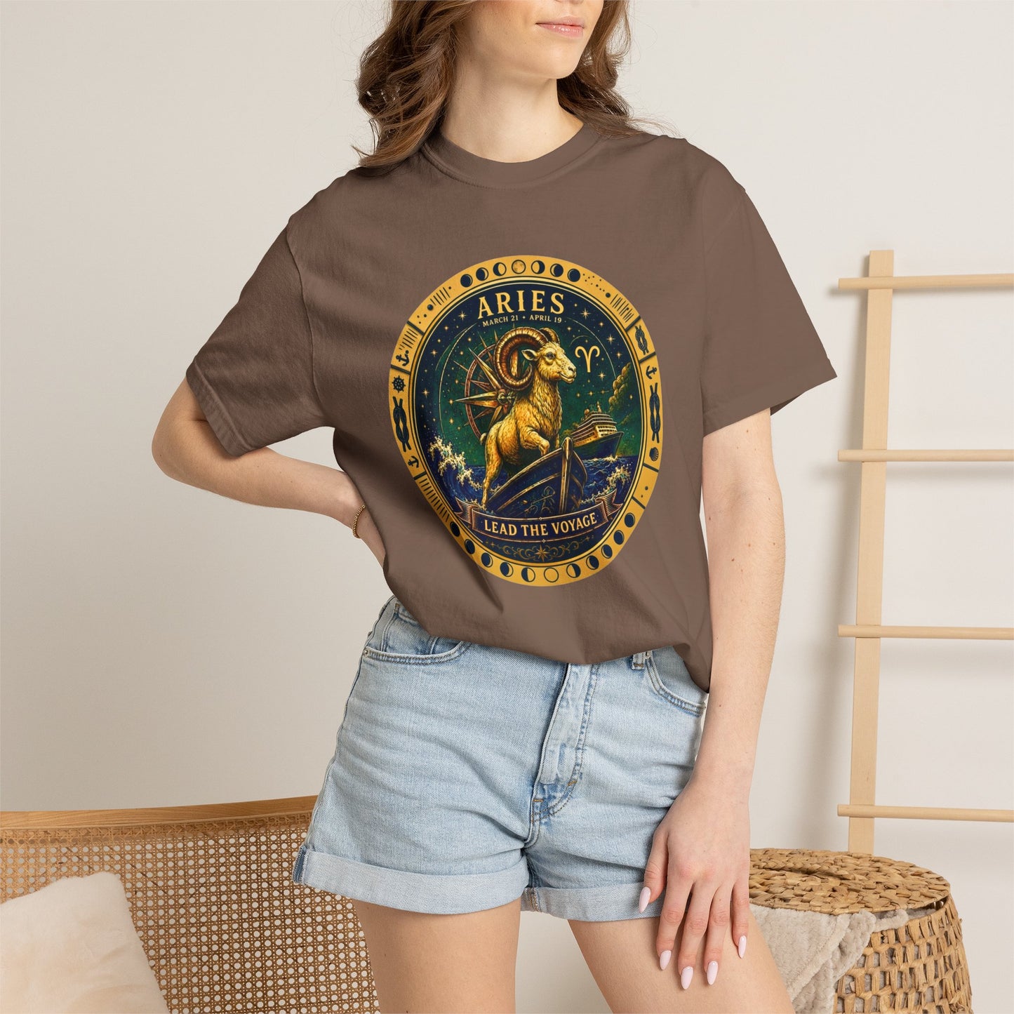 Aries Zodiac Shirt | Celestial Seas – Lead the Voyage