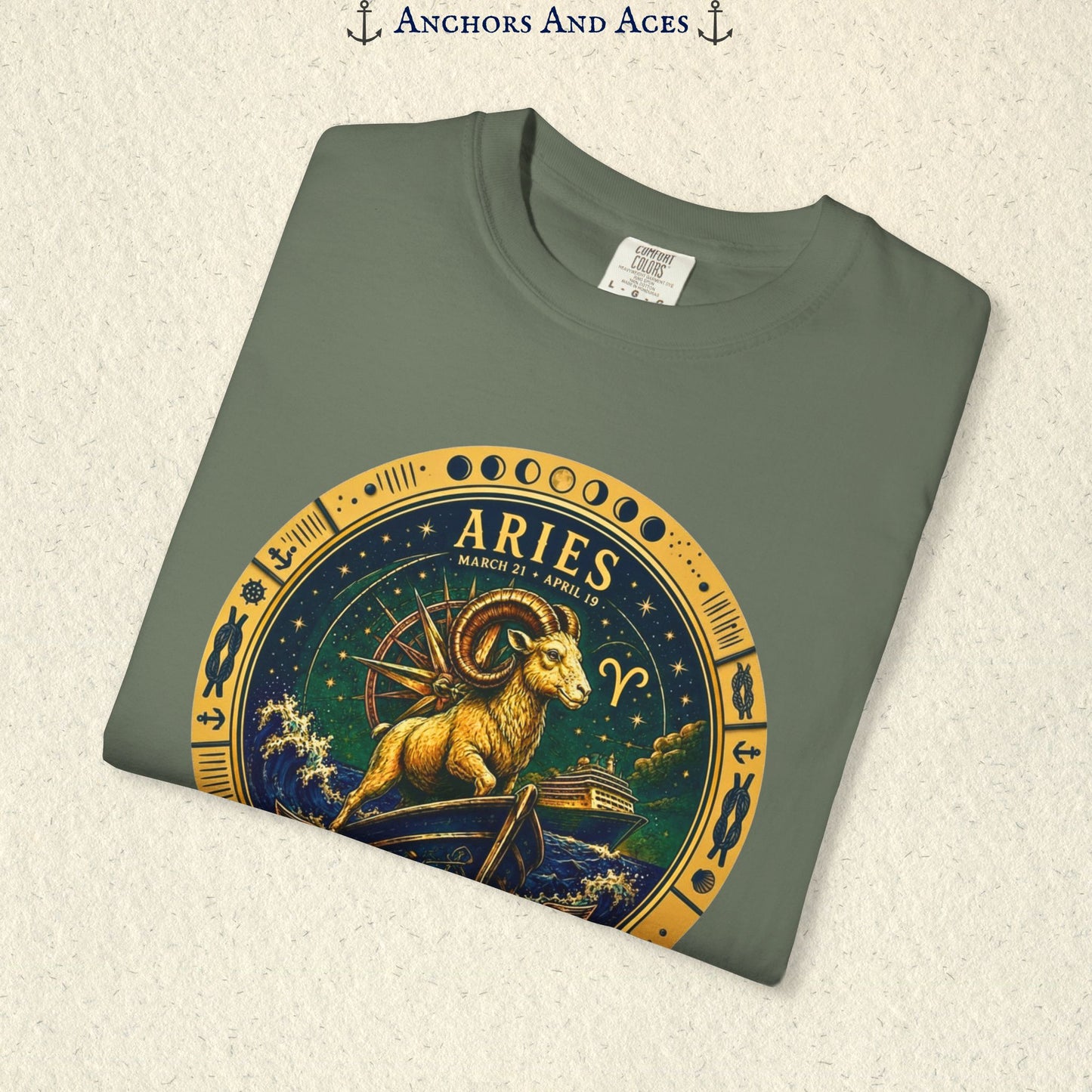 Aries Zodiac Shirt | Celestial Seas – Lead the Voyage