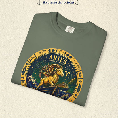 Aries Zodiac Shirt | Celestial Seas – Lead the Voyage