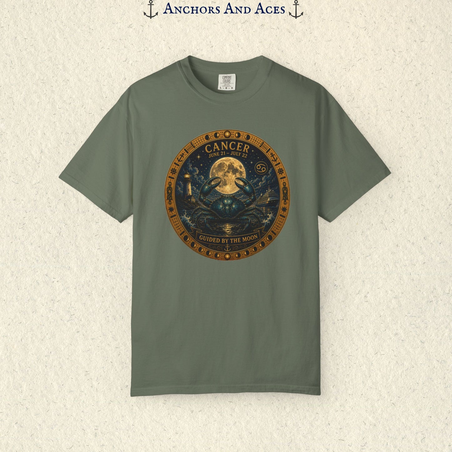 Cancer Zodiac Shirt | Celestial Seas- Guided by the Moon