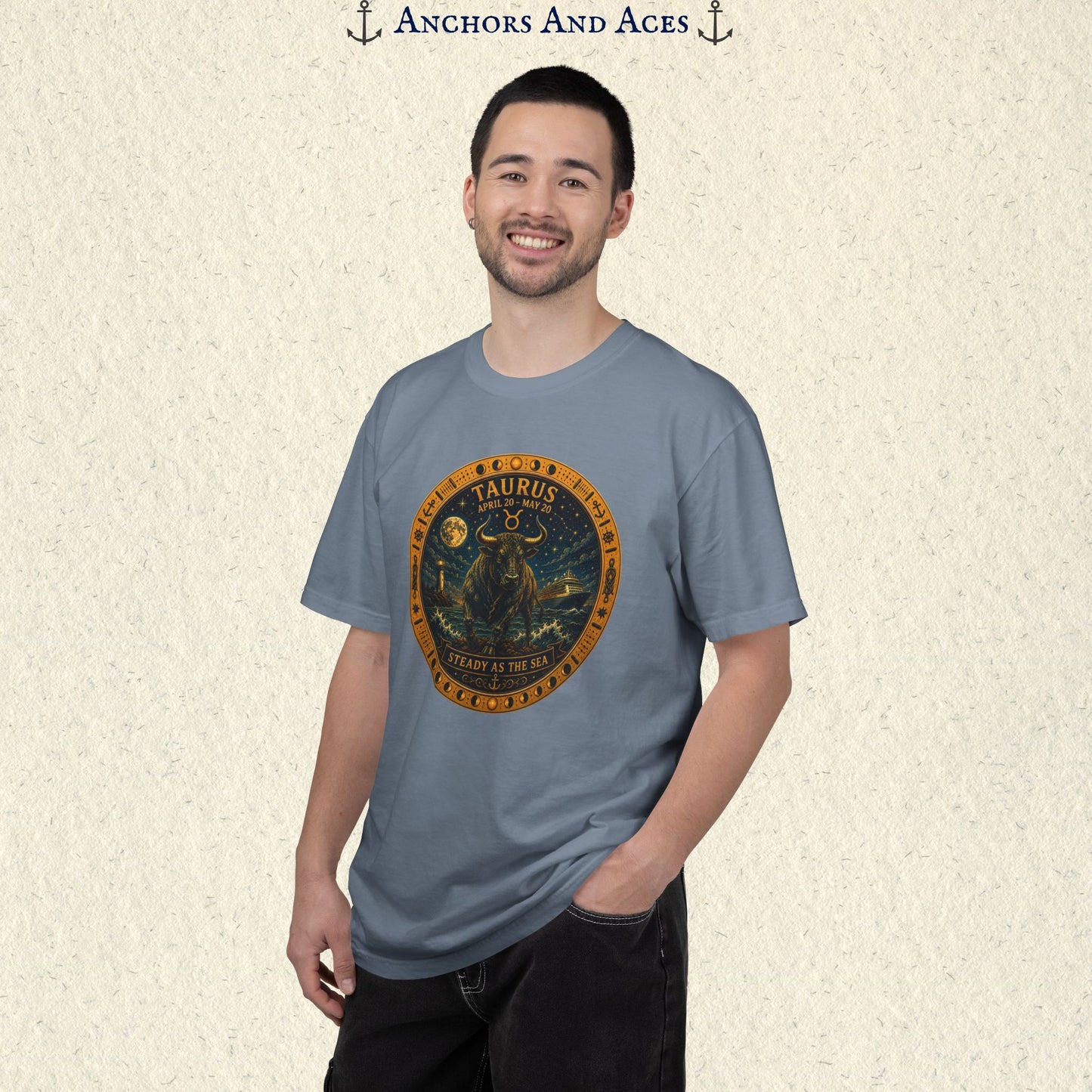Taurus Zodiac Shirt |Celestial Seas - Steady as the Sea