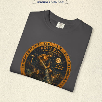 Aquarius Zodiac Shirt | Celestial Seas - Flow With Purpose