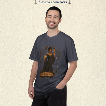 Goddess of Risk Shirt| Art Nouveau Casino Graphic Tee| Vintage Lucky Gambling T-Shirt