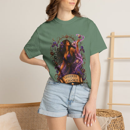 Goddess of Chance Shirt| Art Nouveau Casino Graphic Tee| Vintage Lucky Gambling T-Shirt