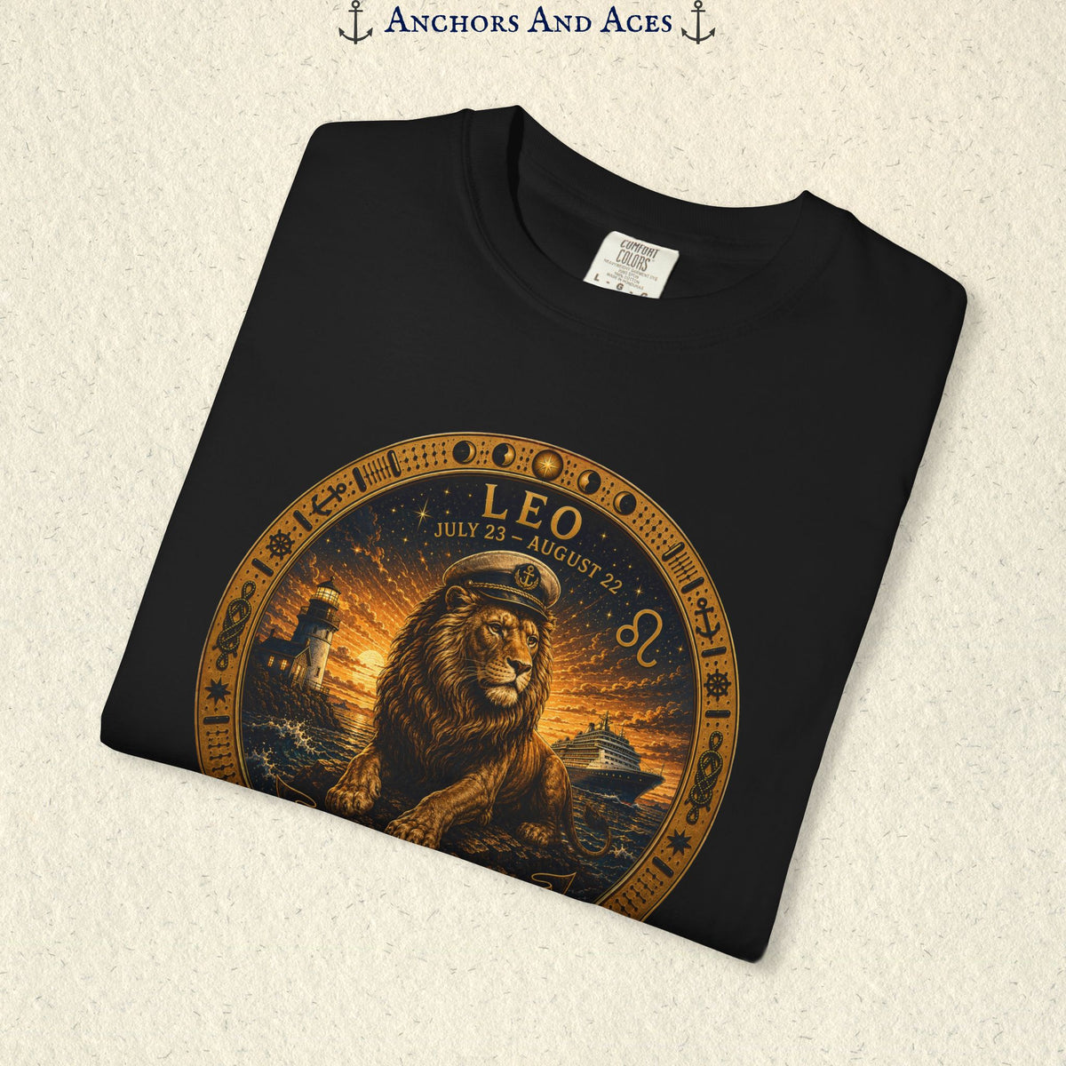 Leo Zodiac Shirt | Celestial Seas - Rule the Tide