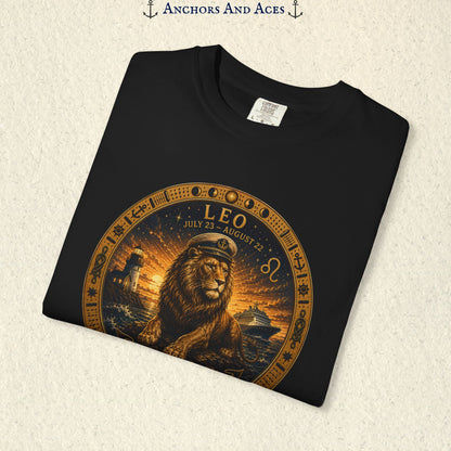 Leo Zodiac Shirt | Celestial Seas - Rule the Tide