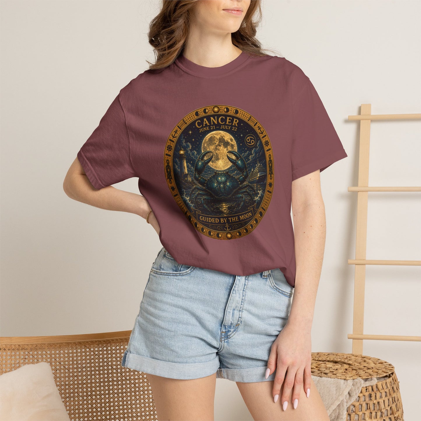 Cancer Zodiac Shirt | Celestial Seas- Guided by the Moon