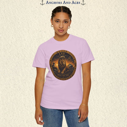 Leo Zodiac Shirt | Celestial Seas - Rule the Tide