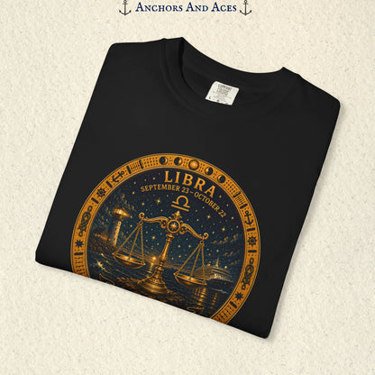 Libra Zodiac Shirt | Celestial Seas – Balance The Tide