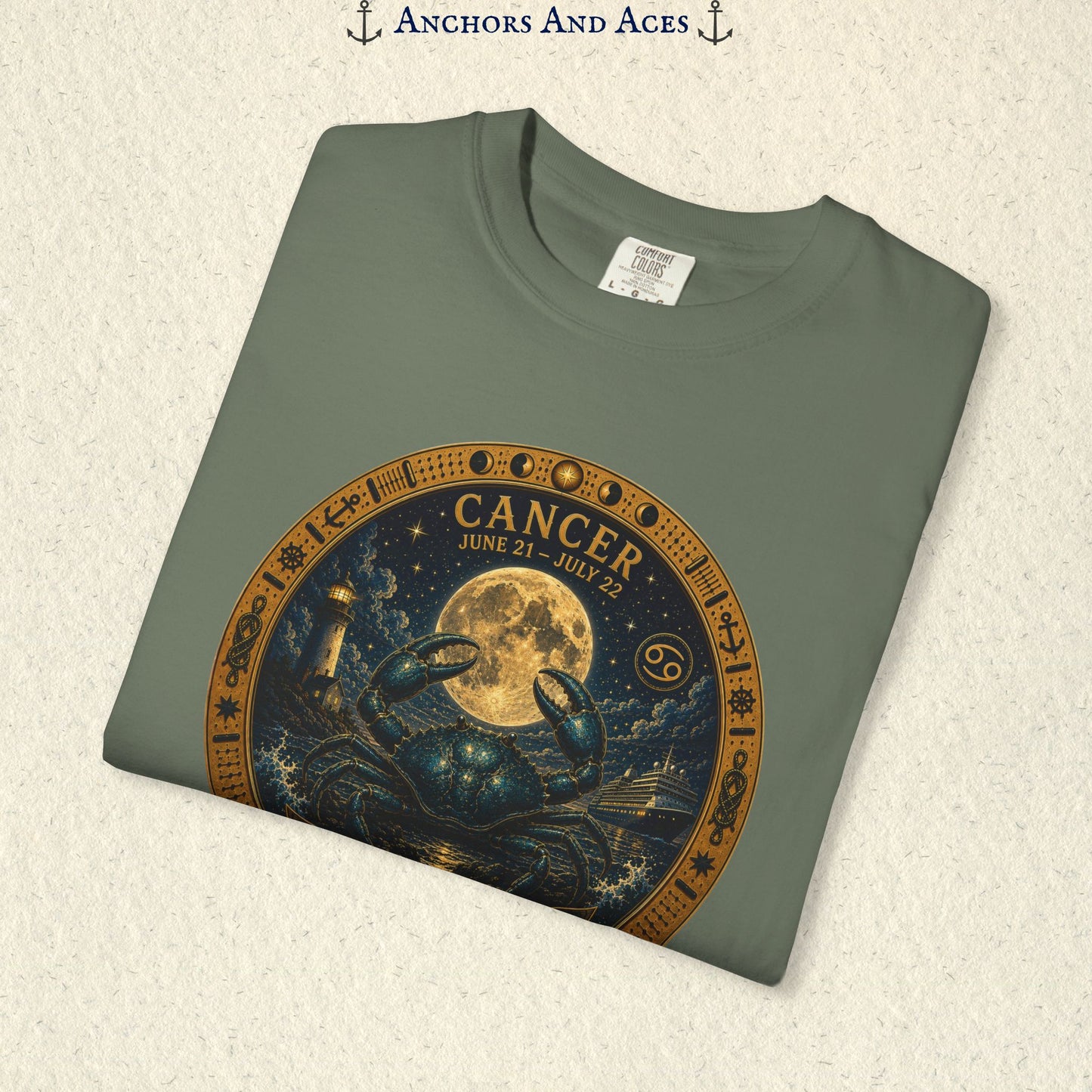 Cancer Zodiac Shirt | Celestial Seas- Guided by the Moon