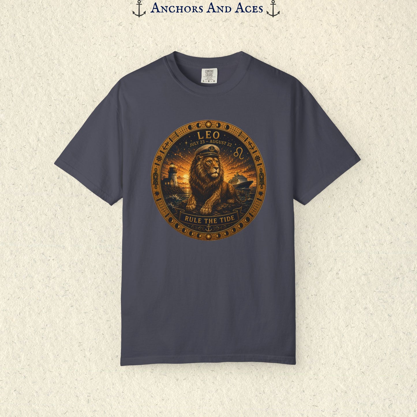 Leo Zodiac Shirt | Celestial Seas - Rule the Tide