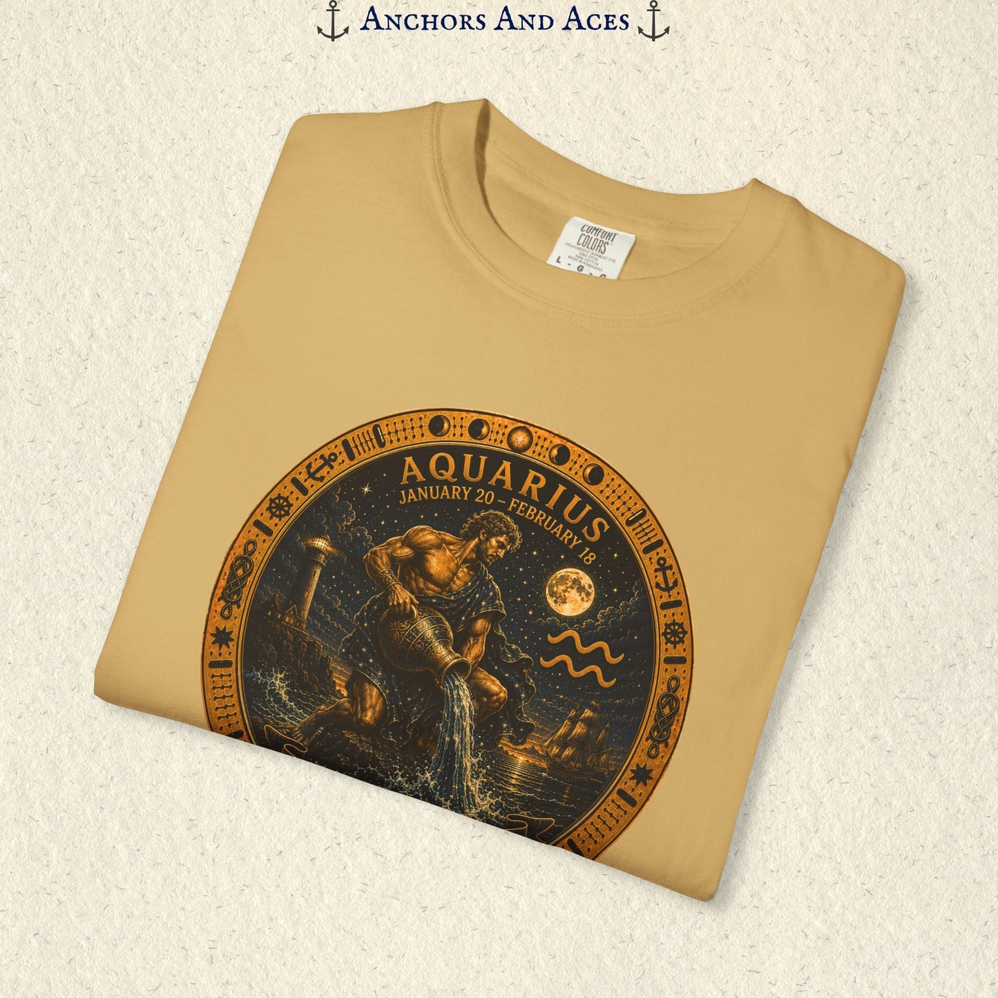 Aquarius Zodiac Shirt | Celestial Seas - Flow With Purpose