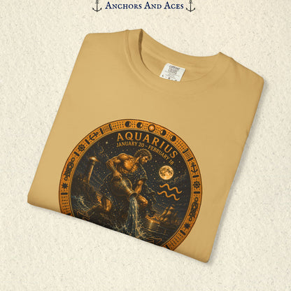 Aquarius Zodiac Shirt | Celestial Seas - Flow With Purpose