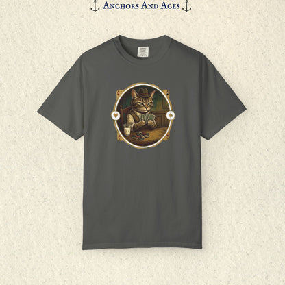 Vintage Poker Cat Shirt | Funny Casino Cat Graphic Tee