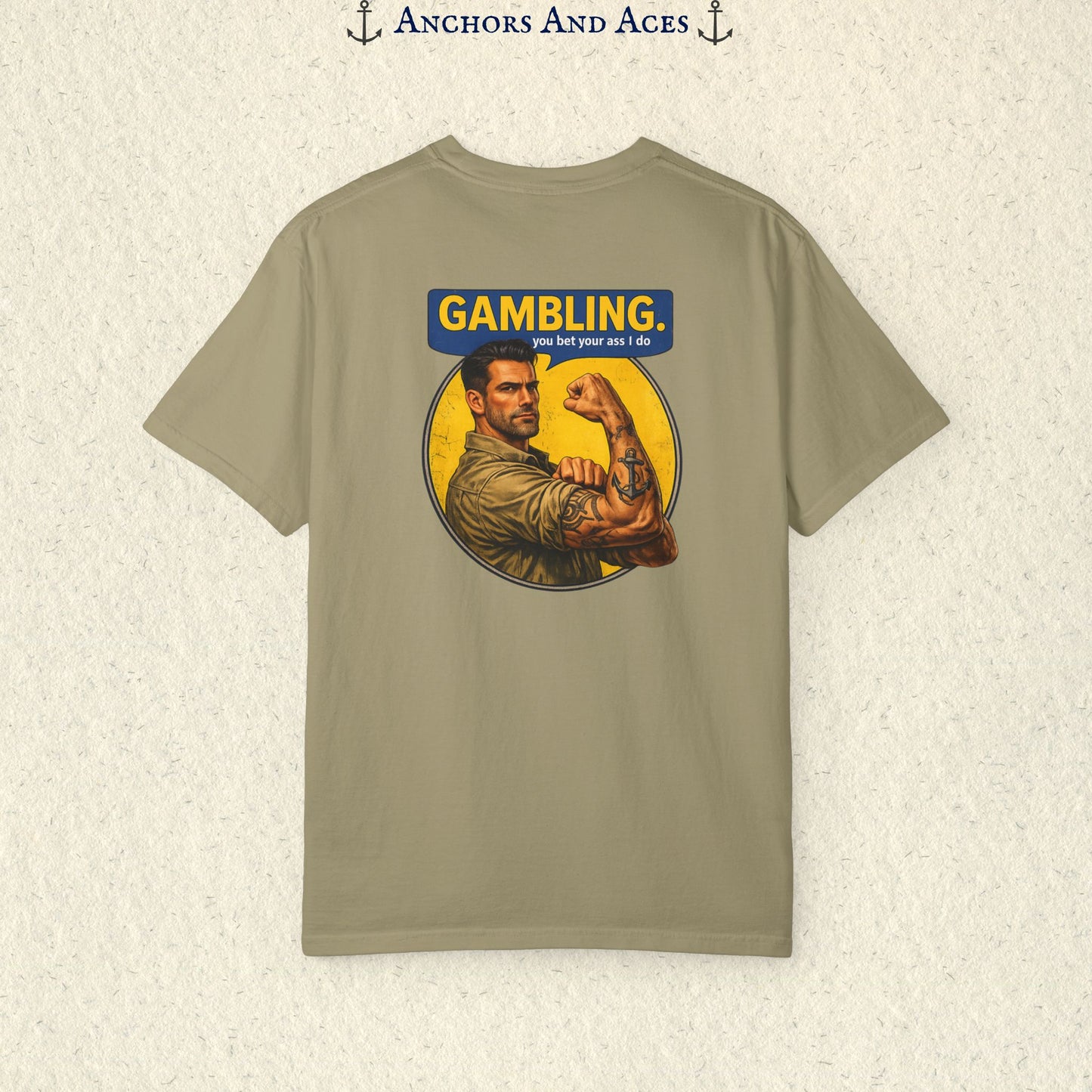 Strongman Inspired | Funny Gambling Graphic Tee (Back Print)