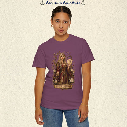 Art Nouveau Casino Graphic Tee| Goddess of Victory| Vintage Lucky Gambling T-Shirt