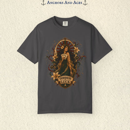 Goddess of Luck | Art Nouveau Casino Tee | Comfort Colors 1717