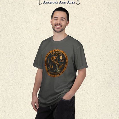 Aquarius Zodiac Shirt | Celestial Seas - Flow With Purpose