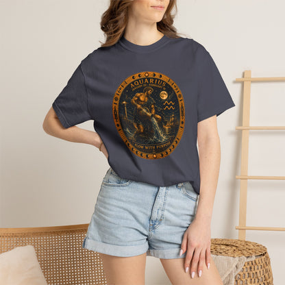 Aquarius Zodiac Shirt | Celestial Seas - Flow With Purpose