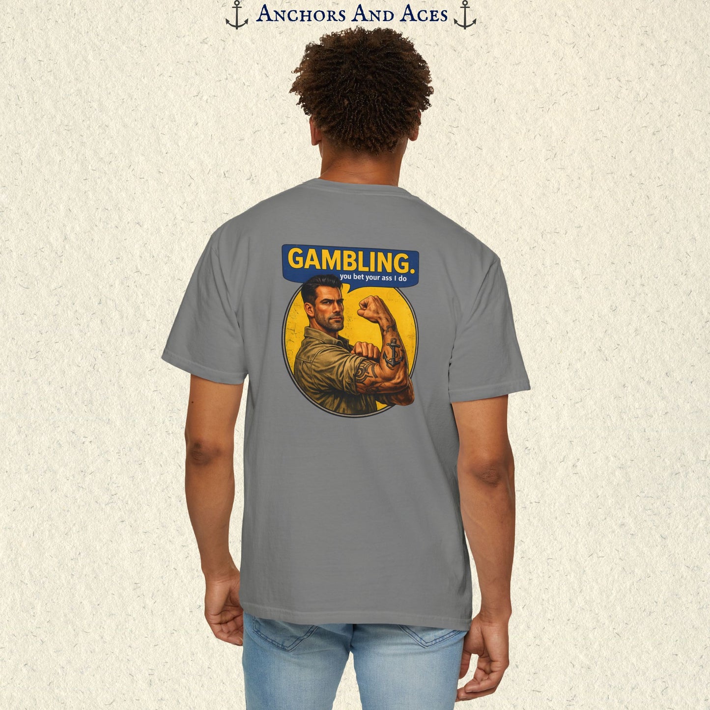 Strongman Inspired | Funny Gambling Graphic Tee (Back Print)