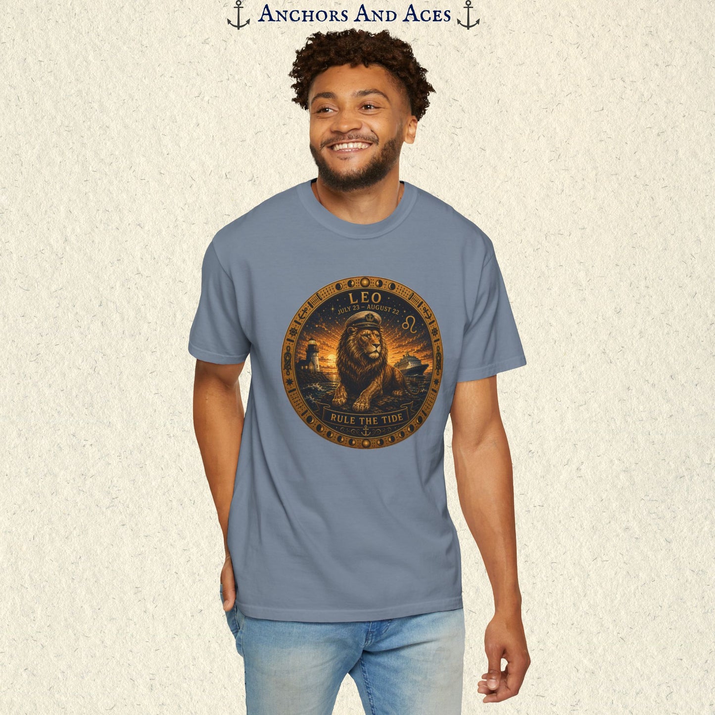 Leo Zodiac Shirt | Celestial Seas - Rule the Tide