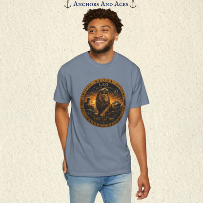 Leo Zodiac Shirt | Celestial Seas - Rule the Tide