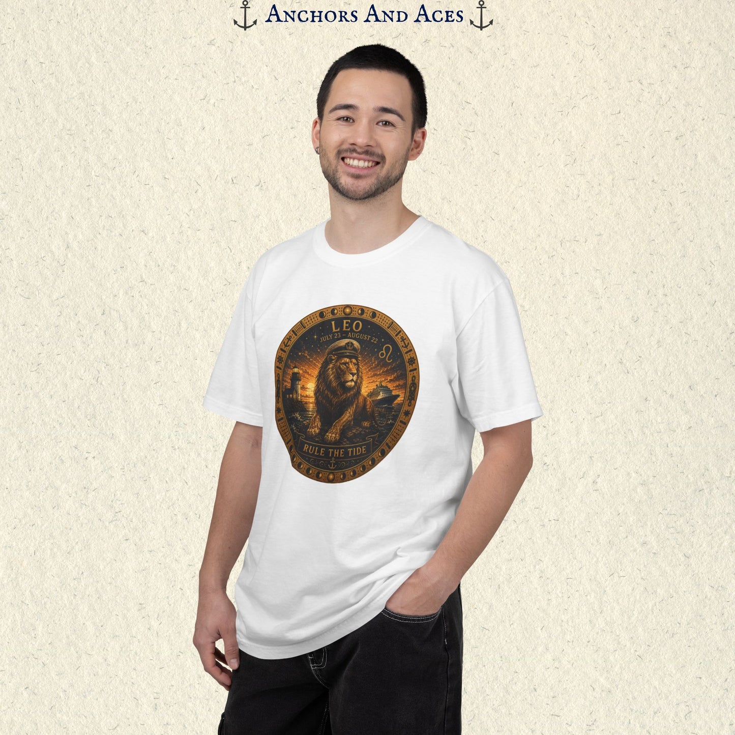Leo Zodiac Shirt | Celestial Seas - Rule the Tide