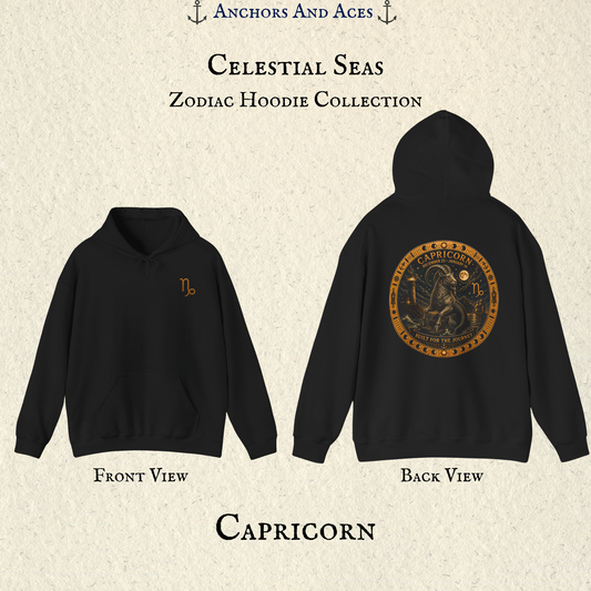 Capricorn Zodiac Hoodie | Celestial Seas Zodiac Hoodie Collection